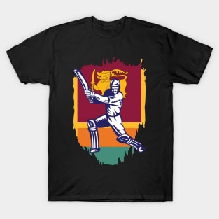 Sri Lanka Cricket Player Batsman Design T-Shirt